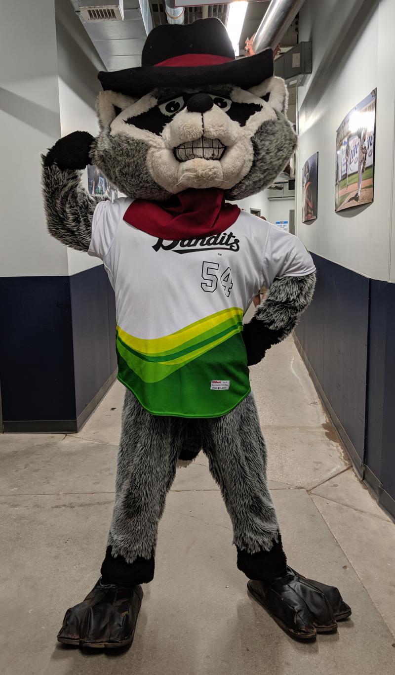 David Edwards was the team mascot for the Quad Cities River Bandits in Davenport, Iowa. David Edwards was the team mascot for the Quad Cities River Bandits in Davenport, Iowa.