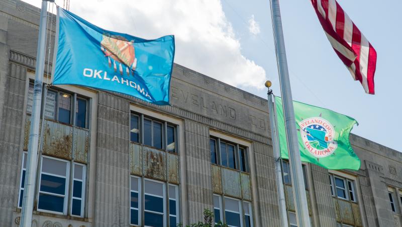 The first case in a flood of litigation nationwide against opioid drug manufacturers will begin on Tuesday in this courthouse in Norman, Okla. The first case in a flood of litigation nationwide against opioid drug manufacturers will begin on Tuesday in this courthouse in Norman, Okla.