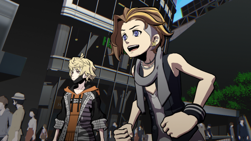 Buddies Rindo and Fret fight for their lives on the streets of a strange alternate Tokyo in NEO: The World Ends With You Buddies Rindo and Fret fight for their lives on the streets of a strange alternate Tokyo in NEO: The World Ends With You