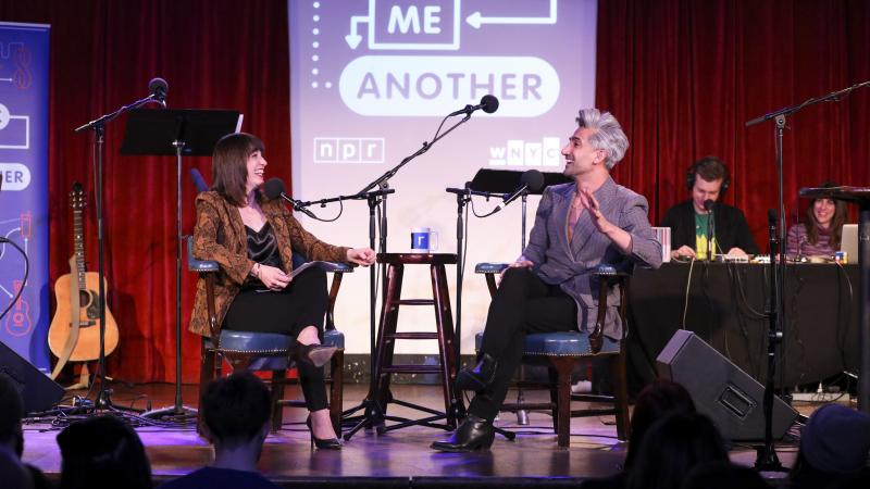 Tan France plays a game with Ophira Eisenberg on Ask Me Another at the Bell House in Brooklyn, New York. Tan France plays a game with Ophira Eisenberg on Ask Me Another at the Bell House in Brooklyn, New York.