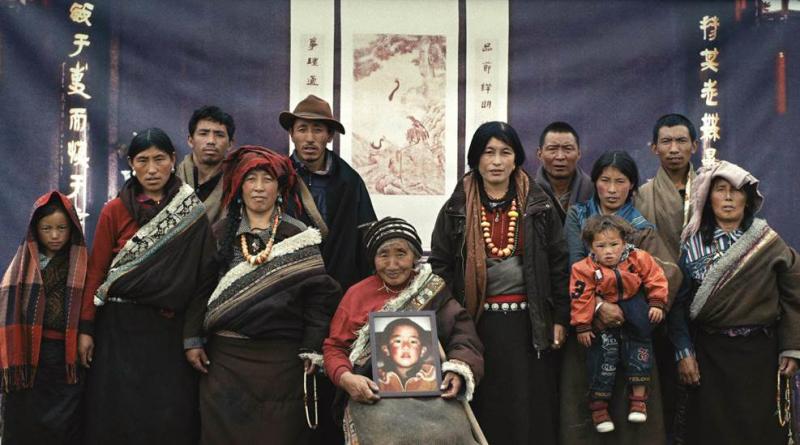A family of Tibetan nomads — they're real, not actors — poses before an Asian backdrop in a new fictional short film. A family of Tibetan nomads — they're real, not actors — poses before an Asian backdrop in a new fictional short film.