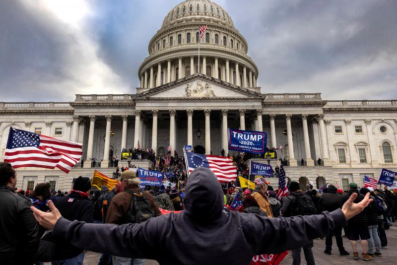 Pro-Trump protesters gather in front of the U.S. Capitol Building on Jan. 6, 2021 in Washington, D.C. They gathered to protest the ratification of President-elect Joe Biden's Electoral College victory over President Trump in the 2020 election. A pro-Trump Pro-Trump protesters gather in front of the U.S. Capitol Building on Jan. 6, 2021 in Washington, D.C. They gathered to protest the ratification of President-elect Joe Biden's Electoral College victory over President Trump in the 2020 election. A pro-Trump
