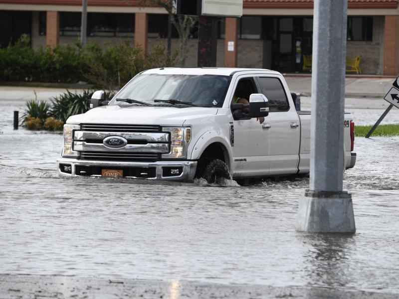 A truck in high water from Hurricane Ida near Highway 61 in Destrehan, Louisiana, on August 30, 2021. A truck in high water from Hurricane Ida near Highway 61 in Destrehan, Louisiana, on August 30, 2021.
