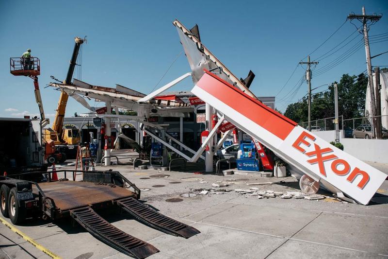 Workers clean a gas station damaged by the remnants of Hurricane Ida in New York City. Scientists warn that 60% of world oil reserves need to stay underground to avoid the worst impacts of climate change. Workers clean a gas station damaged by the remnants of Hurricane Ida in New York City. Scientists warn that 60% of world oil reserves need to stay underground to avoid the worst impacts of climate change.