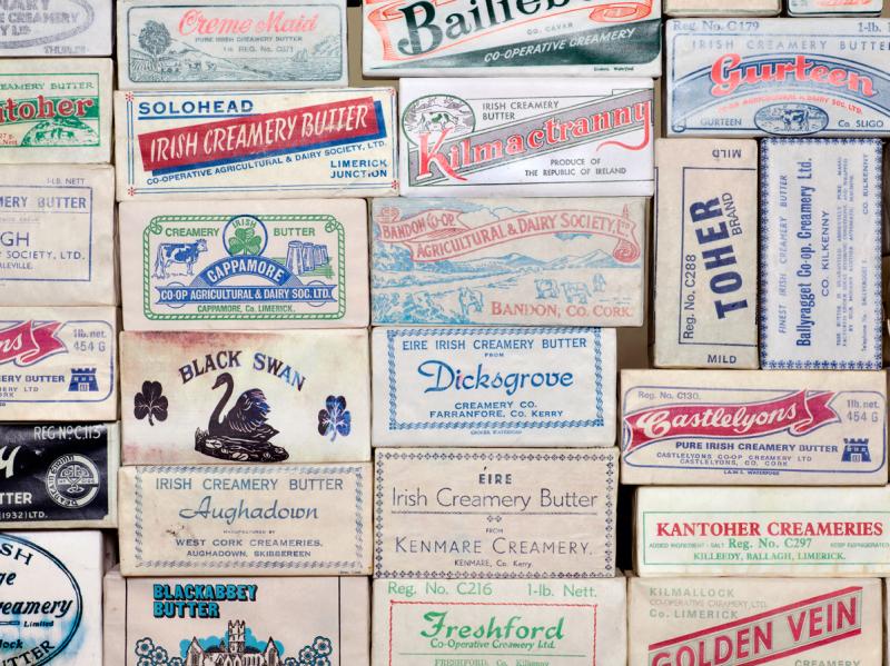 Butter labels from Irish creameries operating in the 1970s. Butter labels from Irish creameries operating in the 1970s.
