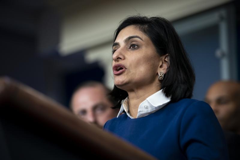 Seema Verma, administrator of the Centers for Medicare and Medicaid Services (CMS), speaks during a news conference in Washington, D.C., Tuesday, March 10th, 2020. Seema Verma, administrator of the Centers for Medicare and Medicaid Services (CMS), speaks during a news conference in Washington, D.C., Tuesday, March 10th, 2020.
