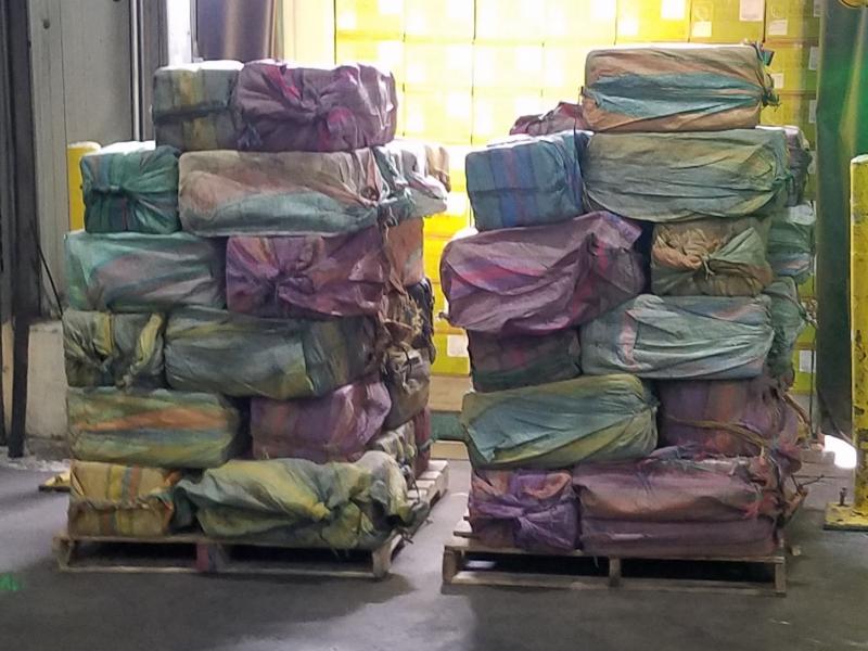 Sixty packages of cocaine were seized from a shipping container at the Port of New York/Newark. Sixty packages of cocaine were seized from a shipping container at the Port of New York/Newark.