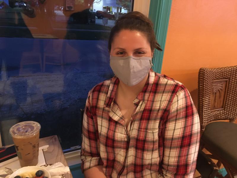 Monica Scott, a Biden supporter, said she hopes President Trump's positive coronavirus test will cause more Americans to take the virus seriously. Monica Scott, a Biden supporter, said she hopes President Trump's positive coronavirus test will cause more Americans to take the virus seriously.