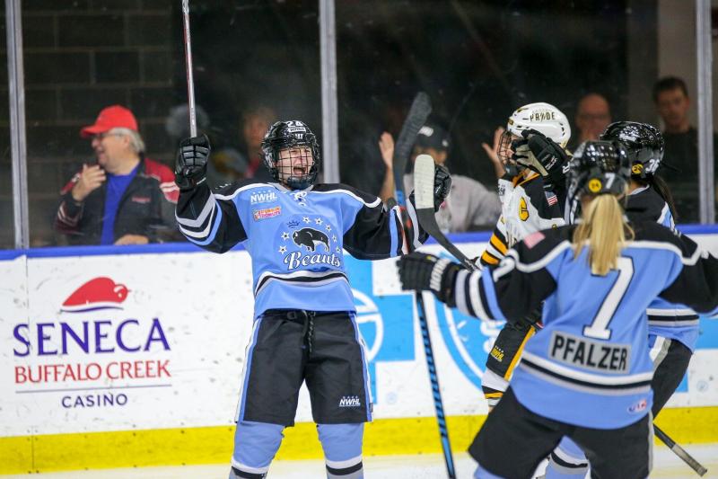 Harrison Browne, seen here playing for the Buffalo Beauts, says he feels lucky to be part of a league that accepts him and wants him to feel comfortable. Harrison Browne, seen here playing for the Buffalo Beauts, says he feels lucky to be part of a league that accepts him and wants him to feel comfortable.