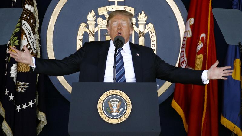 After speaking at the U.S. Naval Academy's graduation and commissioning ceremony, President Trump tweeted, "To the @NavalAcademy Class of 2018, I say: We know you are up to the task. We know you will make us proud. We know that glory will be yours. Becaus After speaking at the U.S. Naval Academy's graduation and commissioning ceremony, President Trump tweeted, "To the @NavalAcademy Class of 2018, I say: We know you are up to the task. We know you will make us proud. We know that glory will be yours. Becaus