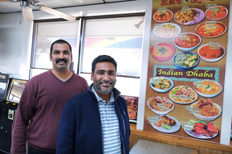 Co-owners Vamsi Yaramaka (left) and Raj Alturu stand inside Eat Spice on Oct. 24, in the truck stop on Route 534 off I-80 in White Haven, Pa. The restaurant caters to members of the Sikh community. For them, Indian and Mediterranean dishes can be hard to Co-owners Vamsi Yaramaka (left) and Raj Alturu stand inside Eat Spice on Oct. 24, in the truck stop on Route 534 off I-80 in White Haven, Pa. The restaurant caters to members of the Sikh community. For them, Indian and Mediterranean dishes can be hard to