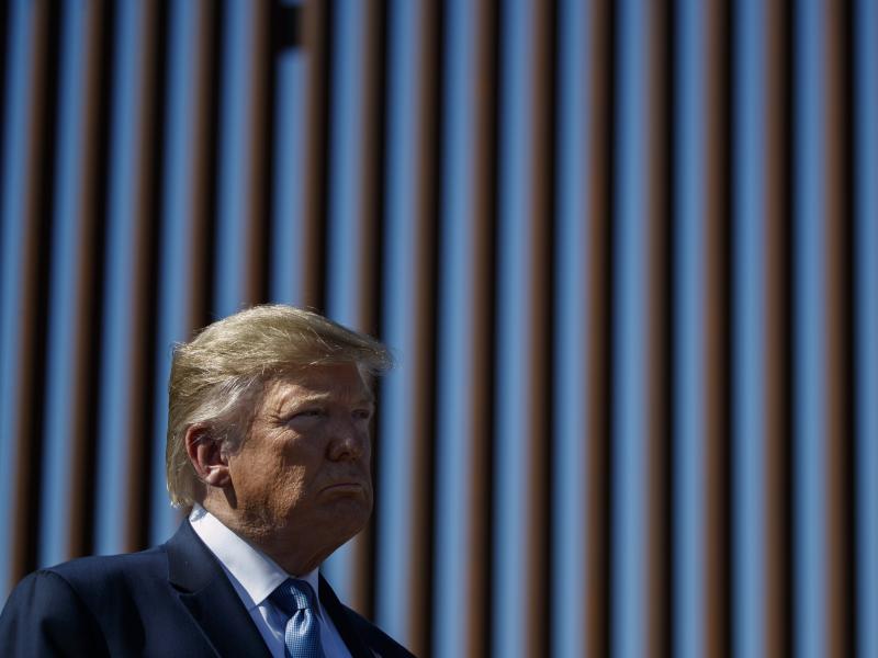 President Trump tours a section of the southern border wall in 2019, in Otay Mesa, Calif. President Trump tours a section of the southern border wall in 2019, in Otay Mesa, Calif.