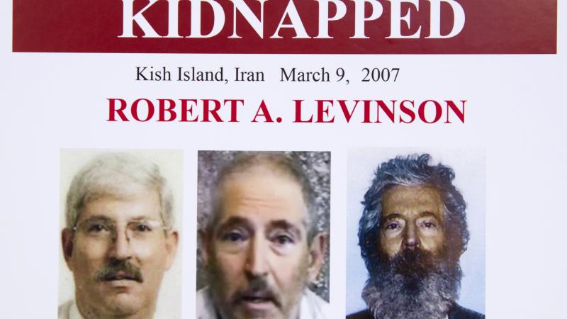 The Trump administration has sanctioned two Iranian officials over the disappearance and likely death of former FBI agent Robert Levinson, shown here in a March 6, 2012, FBI poster. The Trump administration has sanctioned two Iranian officials over the disappearance and likely death of former FBI agent Robert Levinson, shown here in a March 6, 2012, FBI poster.