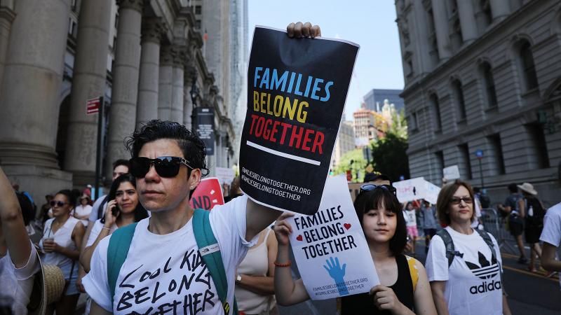 Protesters in New York City marched last month in support of the families separated at U.S.-Mexico border. Protesters in New York City marched last month in support of the families separated at U.S.-Mexico border.