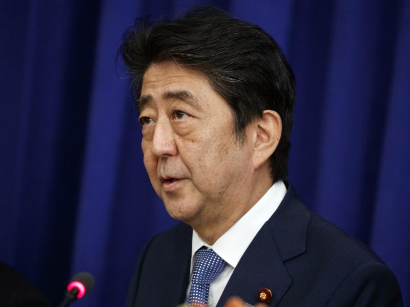 In a photo taken at last year's U.N. General Assembly in New York, Japanese Prime Minister Shinzo Abe speaks at a luncheon with President Donald Trump and South Korean President Moon Jae-in at the Palace Hotel. In a photo taken at last year's U.N. General Assembly in New York, Japanese Prime Minister Shinzo Abe speaks at a luncheon with President Donald Trump and South Korean President Moon Jae-in at the Palace Hotel.