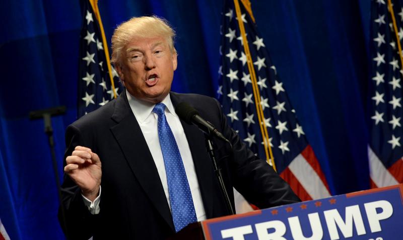 Presumptive GOP presidential nominee Donald Trump speaks at St. Anselm College in Manchester, N.H., on Monday. Presumptive GOP presidential nominee Donald Trump speaks at St. Anselm College in Manchester, N.H., on Monday.