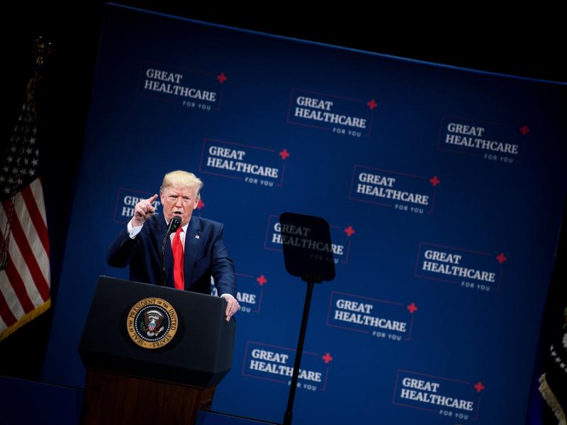 President Trump talked to seniors about health care in central Florida in early October. "We eliminated Obamacare's horrible, horrible, very expensive and very unfair, unpopular individual mandate," Trump told the crowd. President Trump talked to seniors about health care in central Florida in early October. "We eliminated Obamacare's horrible, horrible, very expensive and very unfair, unpopular individual mandate," Trump told the crowd.