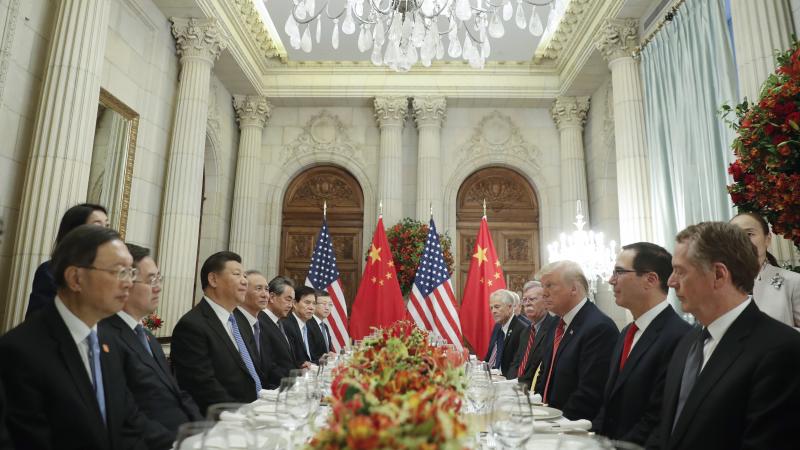 President Trump and Chinese President Xi Jinping agreed Saturday to a 90-day halt on new tariffs, hailed as a cease-fire in the countries' trade war. President Trump and Chinese President Xi Jinping agreed Saturday to a 90-day halt on new tariffs, hailed as a cease-fire in the countries' trade war.