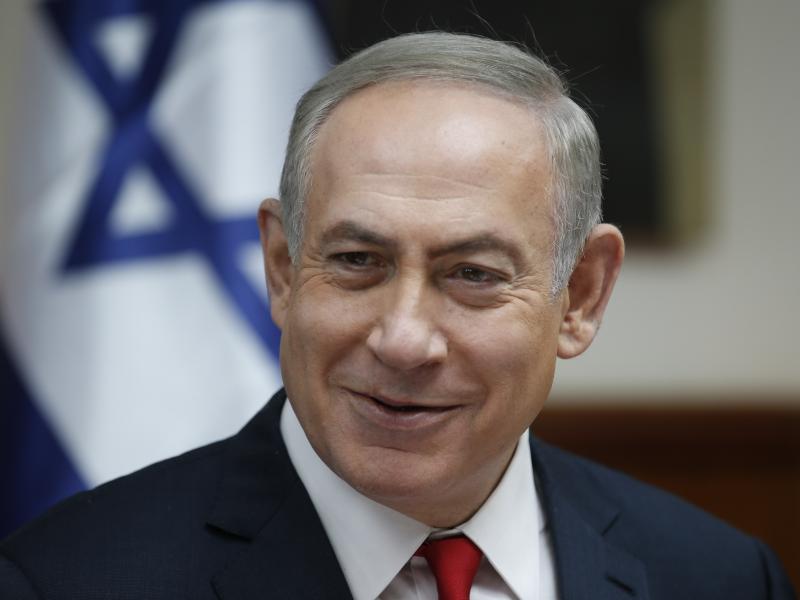 Israeli Prime Minister Benjamin Netanyahu attends the weekly cabinet meeting in Jerusalem on Sunday, just prior to his phone call with President Trump. Israeli Prime Minister Benjamin Netanyahu attends the weekly cabinet meeting in Jerusalem on Sunday, just prior to his phone call with President Trump.