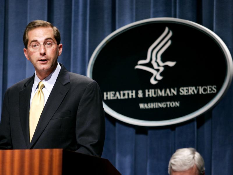 Alex Azar, who was deputy secretary for Health and Human Services in the George W. Bush administration, is President Trump's pick to replace Dr. Tom Price as head of the department. Alex Azar, who was deputy secretary for Health and Human Services in the George W. Bush administration, is President Trump's pick to replace Dr. Tom Price as head of the department.