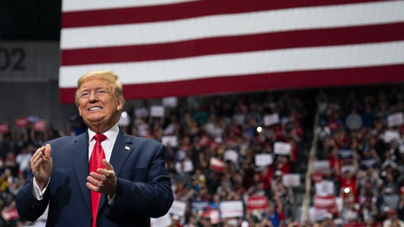 President Trump arrives to address a March 2 campaign rally in Charlotte, N.C.. Saturday's rally, in Tulsa, Okla., will be his first since the coronavirus pandemic halted in-person campaigning. President Trump arrives to address a March 2 campaign rally in Charlotte, N.C.. Saturday's rally, in Tulsa, Okla., will be his first since the coronavirus pandemic halted in-person campaigning.
