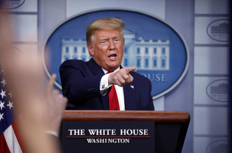 President Trump speaks about the coronavirus during Friday's briefing at the White House. President Trump speaks about the coronavirus during Friday's briefing at the White House.