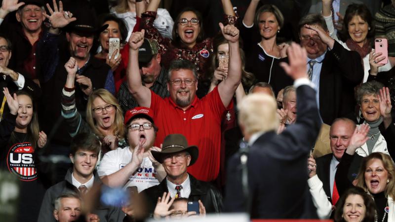 President-elect Donald Trump waves to supporters during a rally Thursday in Des Moines, Iowa. President-elect Donald Trump waves to supporters during a rally Thursday in Des Moines, Iowa.