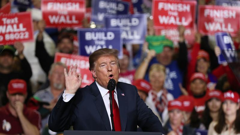 President Trump speaks during a rally Monday in El Paso, Texas, where he was greeted by a counter-rally led by Democrat Beto O'Rourke, who has criticized the president on immigration. President Trump speaks during a rally Monday in El Paso, Texas, where he was greeted by a counter-rally led by Democrat Beto O'Rourke, who has criticized the president on immigration.