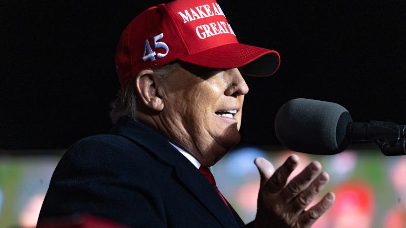 Former President Donald Trump held a rally in Commerce, Ga., last Saturday with candidates he's backing in the state's May primary elections. Former President Donald Trump held a rally in Commerce, Ga., last Saturday with candidates he's backing in the state's May primary elections.