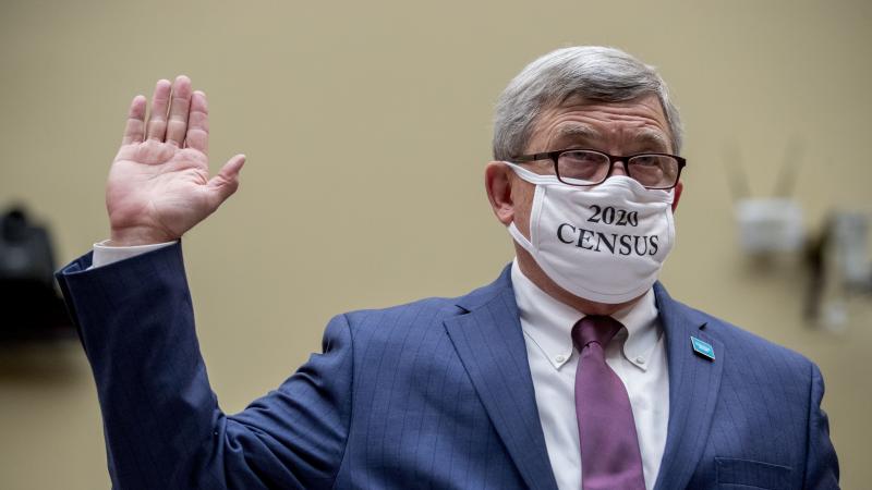 Census Bureau Director Steven Dillingham, a Trump appointee who wore a "2020 Census" mask while swearing in to testify before a congressional hearing last year, is set to leave on Jan. 20, months before his term ends on Dec. 31. Census Bureau Director Steven Dillingham, a Trump appointee who wore a "2020 Census" mask while swearing in to testify before a congressional hearing last year, is set to leave on Jan. 20, months before his term ends on Dec. 31.