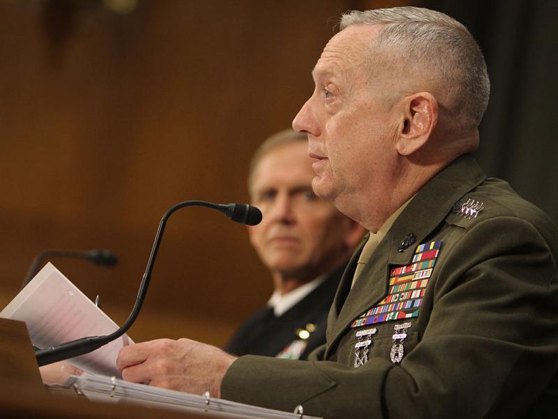 Former Marine Corps Gen. James Mattis, now President-elect Donald Trump's nominee to lead the Defense Department, at a 2011 congressional hearing. Former Marine Corps Gen. James Mattis, now President-elect Donald Trump's nominee to lead the Defense Department, at a 2011 congressional hearing.