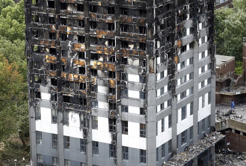 The Grenfell Tower apartment building in London, after it was badly damaged in a fire last month that killed dozens of people. The Grenfell Tower apartment building in London, after it was badly damaged in a fire last month that killed dozens of people.