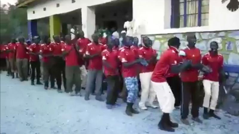 According to the U.N., the militia members in this video "repeatedly chant a call to impregnate or kill opponents." According to the U.N., the militia members in this video "repeatedly chant a call to impregnate or kill opponents."