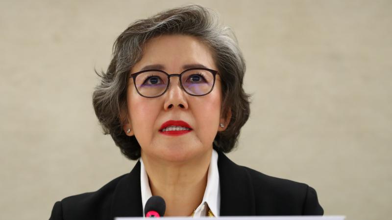 Yanghee Lee, the U.N. special rapporteur on Myanmar, pictured on March 11. Yanghee Lee, the U.N. special rapporteur on Myanmar, pictured on March 11.