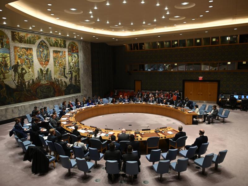 On Wednesday, the U.N. Security Council approved a 90-day cease-fire in global conflict zones due to the COVID-19 pandemic. The Security Council is seen here in February at U.N. headquarters in New York City. On Wednesday, the U.N. Security Council approved a 90-day cease-fire in global conflict zones due to the COVID-19 pandemic. The Security Council is seen here in February at U.N. headquarters in New York City.