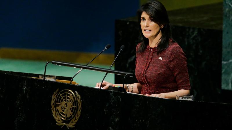U.S. Ambassador to the U.N. Nikki Haley told the General Assembly on Thursday: "To its shame, the United Nations has long been a hostile place for the state of Israel." U.S. Ambassador to the U.N. Nikki Haley told the General Assembly on Thursday: "To its shame, the United Nations has long been a hostile place for the state of Israel."