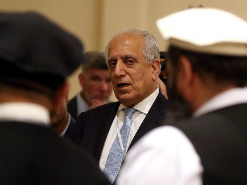 U.S. Special Representative for Afghanistan Reconciliation Zalmay Khalilzad attends the Intra-Afghan Dialogue talks in the Qatari capital, Doha, in July. U.S. Special Representative for Afghanistan Reconciliation Zalmay Khalilzad attends the Intra-Afghan Dialogue talks in the Qatari capital, Doha, in July.
