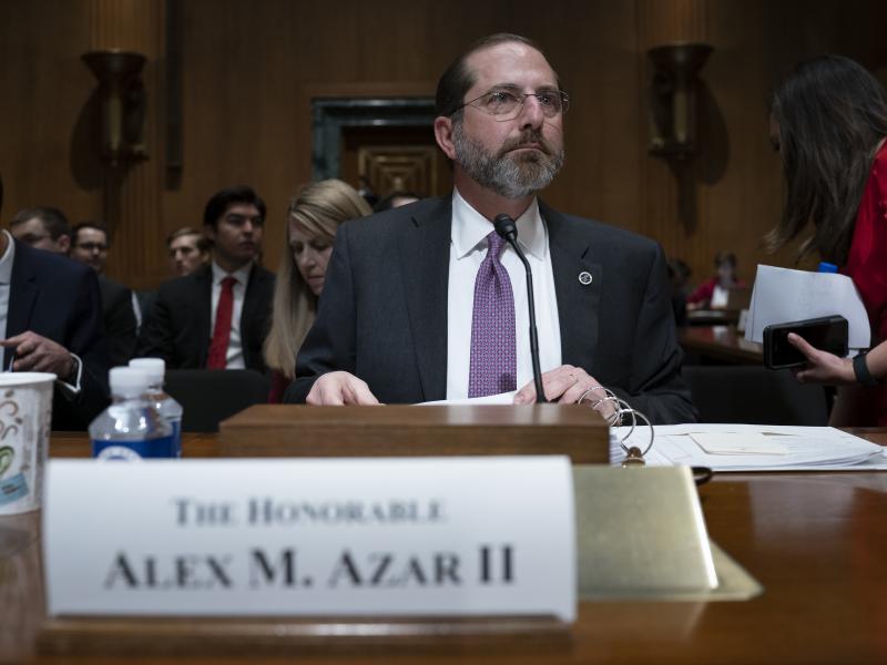 A federal appeals court has upheld a ruling that blocked work requirements in Arkansas and in Kentucky, which has since rescinded them. Secretary of Health and Human Services Alex Azar is seen testifying before the Senate Finance Committee on Thursday. A federal appeals court has upheld a ruling that blocked work requirements in Arkansas and in Kentucky, which has since rescinded them. Secretary of Health and Human Services Alex Azar is seen testifying before the Senate Finance Committee on Thursday.