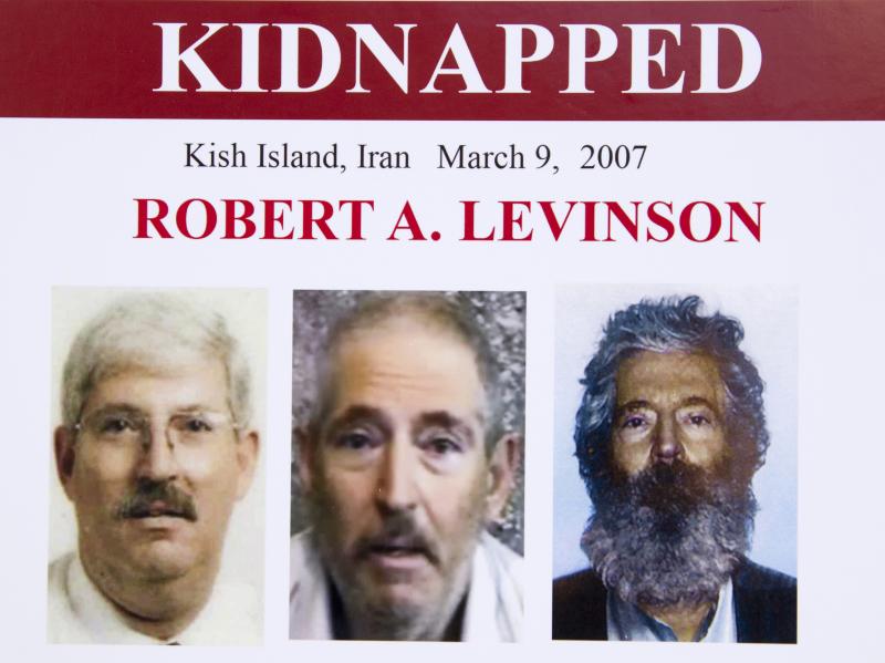 An FBI poster from 2012 shows (from left) former FBI agent Robert Levinson before his capture, in a video released by his kidnappers and as a composite image of what he might look like after five years in captivity. An FBI poster from 2012 shows (from left) former FBI agent Robert Levinson before his capture, in a video released by his kidnappers and as a composite image of what he might look like after five years in captivity.