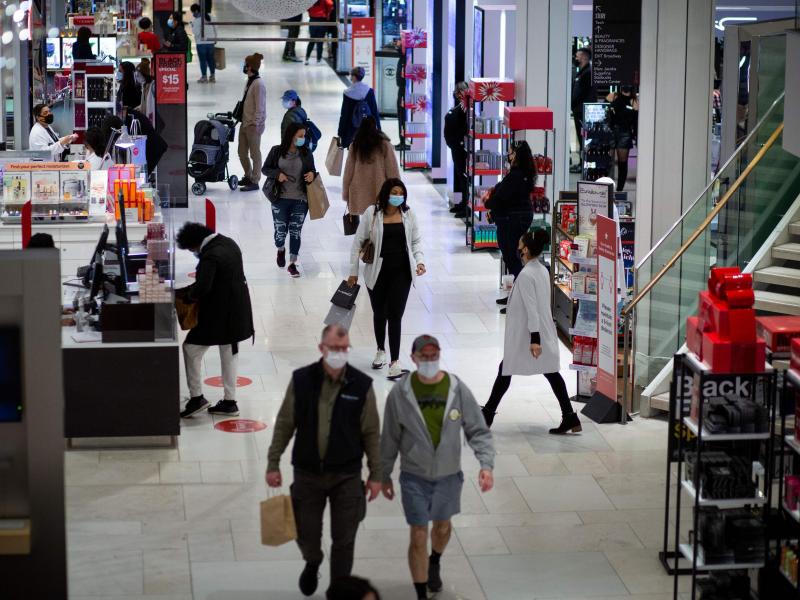 Shoppers walk through Macy's in New York on Black Friday last month. Retail sales declined 1.1% in November, according to the Commerce Department. Shoppers walk through Macy's in New York on Black Friday last month. Retail sales declined 1.1% in November, according to the Commerce Department.