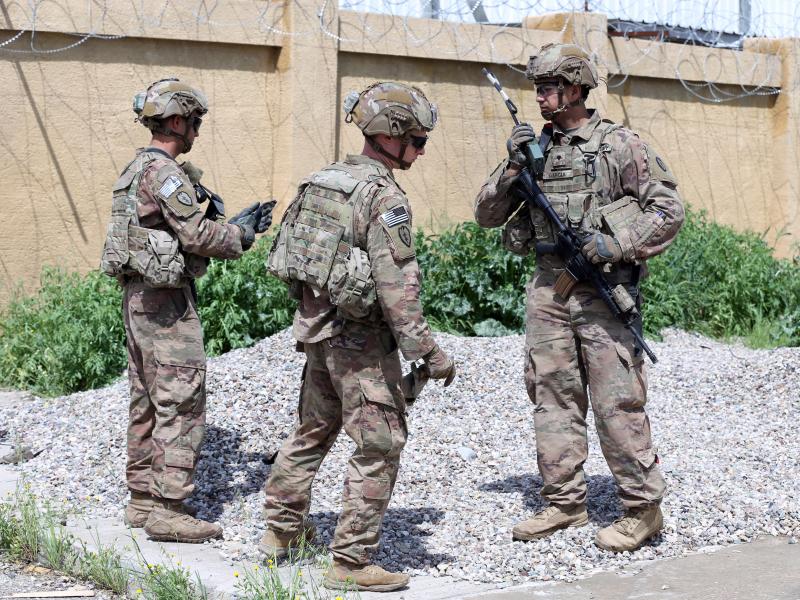 U.S. troops participated in a March handover to the Iraqi army in Kirkuk, Iraq. The U.S. plans to draw down its troop numbers in the country this month. U.S. troops participated in a March handover to the Iraqi army in Kirkuk, Iraq. The U.S. plans to draw down its troop numbers in the country this month.