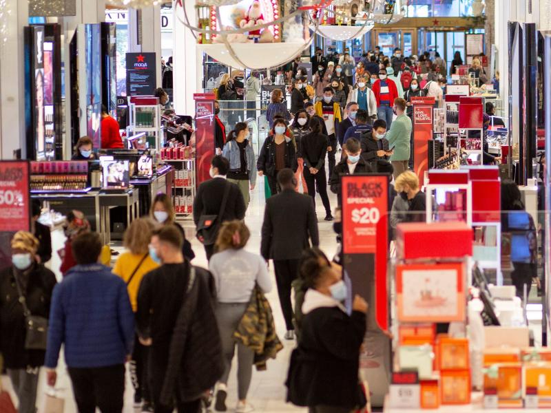 People shop at Macy's in New York on Black Friday, Nov. 27. People shop at Macy's in New York on Black Friday, Nov. 27.