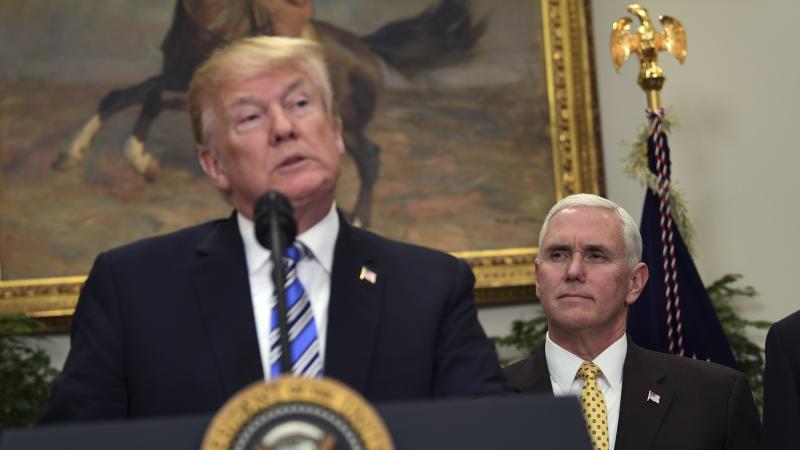 Vice President Pence listens as President Trump speaks at the Thursday event at which Trump signed the orders on steel imports and the other on aluminum imports. Vice President Pence listens as President Trump speaks at the Thursday event at which Trump signed the orders on steel imports and the other on aluminum imports.