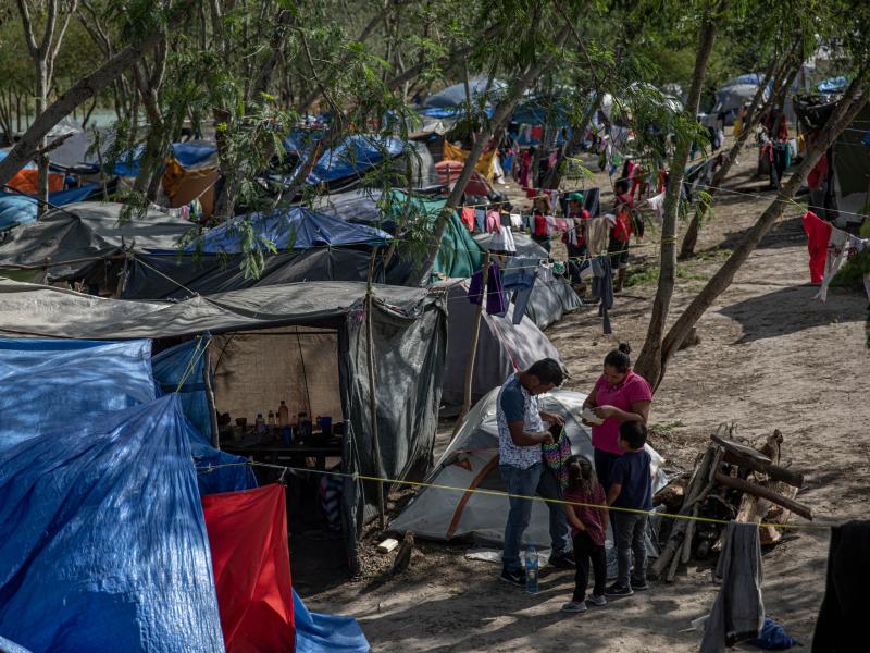 Clothing hangs to dry at a makeshift migrant camp for asylum seekers in Matamoros, Tamaulipas state, Mexico, on earlier this month. About 60,000 migrants live in filthy and dangerous conditions as they await their day in U.S. immigration court. Clothing hangs to dry at a makeshift migrant camp for asylum seekers in Matamoros, Tamaulipas state, Mexico, on earlier this month. About 60,000 migrants live in filthy and dangerous conditions as they await their day in U.S. immigration court.
