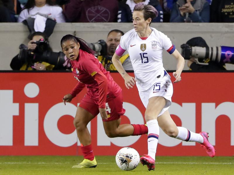 The U.S. Women's National Soccer Team could qualify for the 2020 Olympics with a win over Mexico on Friday. U.S. forward Megan Rapinoe (right) moves against Panama's Maryorie Perez during a CONCACAF match last month in Houston. The U.S. Women's National Soccer Team could qualify for the 2020 Olympics with a win over Mexico on Friday. U.S. forward Megan Rapinoe (right) moves against Panama's Maryorie Perez during a CONCACAF match last month in Houston.