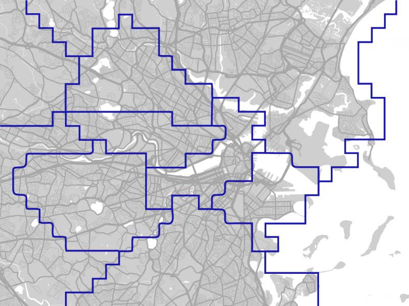 This map, created by Christo Wilson of Northeastern University, shows Uber surge price areas in Boston. This map, created by Christo Wilson of Northeastern University, shows Uber surge price areas in Boston.