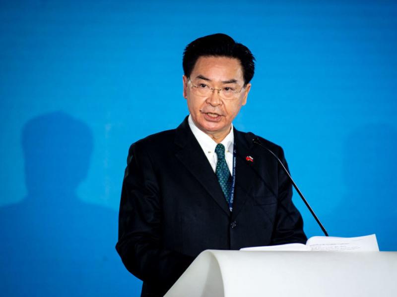 Taiwanese Foreign Minister Joseph Wu speaks Oct. 26 at the Globsec forum in Bratislava, Slovakia, during his visit to Slovakia and the Czech Republic. Taiwanese Foreign Minister Joseph Wu speaks Oct. 26 at the Globsec forum in Bratislava, Slovakia, during his visit to Slovakia and the Czech Republic.