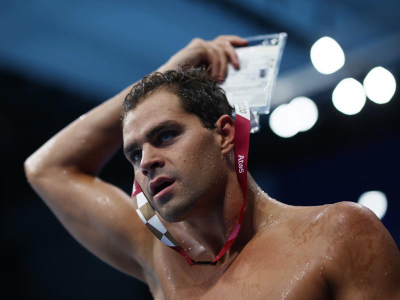 Swimmer Michael Andrew of Team USA made headlines earlier this month when he confirmed to a reporter that he has not been vaccinated. Swimmer Michael Andrew of Team USA made headlines earlier this month when he confirmed to a reporter that he has not been vaccinated.