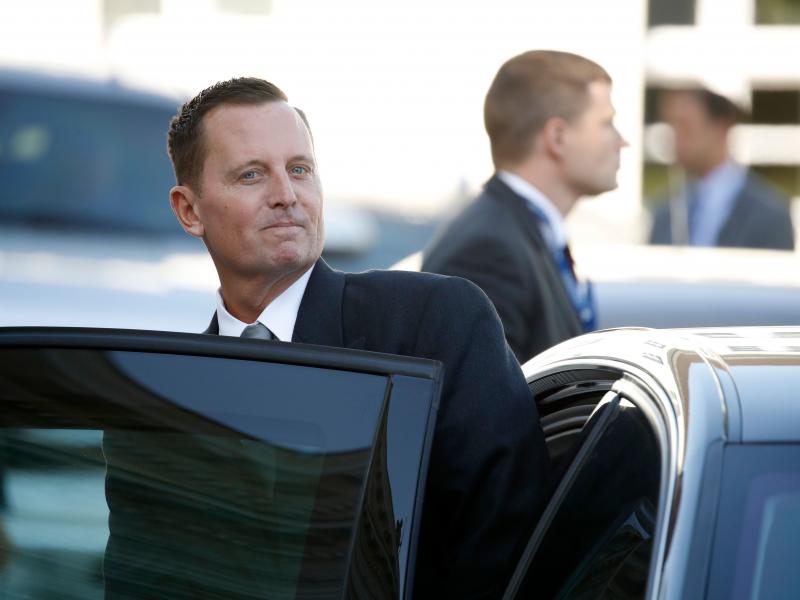 U.S. Ambassador to Germany Richard Grenell gets in his car after an accreditation ceremony for new ambassadors in Berlin on May 8. U.S. Ambassador to Germany Richard Grenell gets in his car after an accreditation ceremony for new ambassadors in Berlin on May 8.