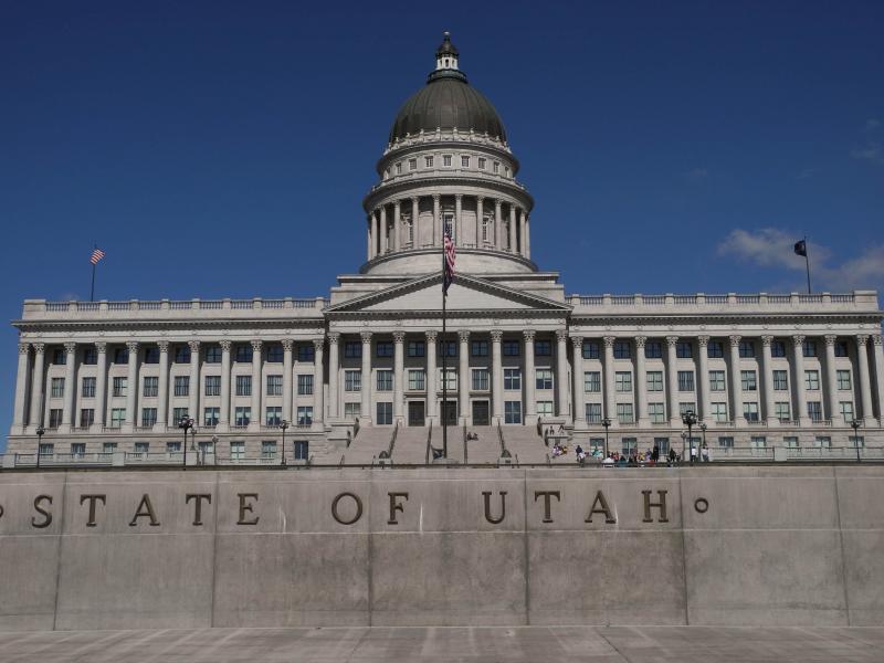 The Utah State Capitol in Salt Lake City. Under a new state law, a biological father will be responsible for half of a woman's out-of-pocket pregnancy costs. The Utah State Capitol in Salt Lake City. Under a new state law, a biological father will be responsible for half of a woman's out-of-pocket pregnancy costs.